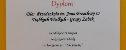 Sukcesy "Żabek" - Konkurs "Las jesienią"